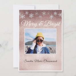 ModernModerne, einfache Minimal-Rose Weihnachten Ankündigung