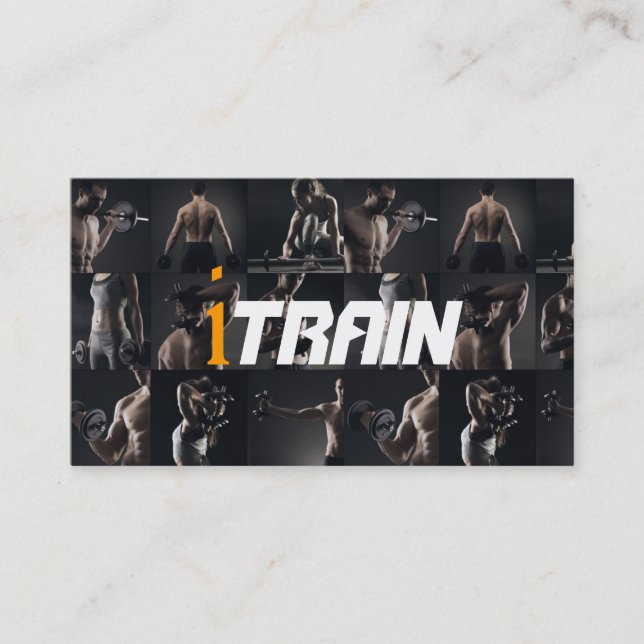 ModernPersonal Trainer Fitness Sport Business Card Visitenkarte (Vorderseite)