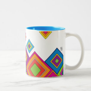 ModernRetro Diamonds Zweifarbige Tasse