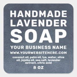 Modernste handgefertigte Lavenderseife Dark Blue O Quadratischer Aufkleber