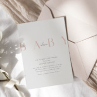 Modernste Minimal Dusty Pink Baby Dusche