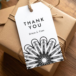 Modernste, moderne, minimalistische Blumen Geschenkanhänger