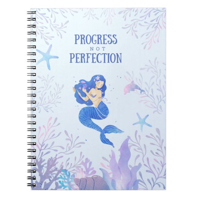 Modernste, niedliche Mermaid-Notebook-Funktion Notizblock (Vorderseite)