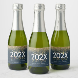 Modernster Glitzer-Abschluss mit blauer und golden