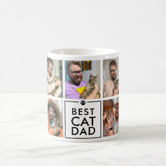 Modernster Katzenpapa 7-Foto-Collage Kaffeetasse