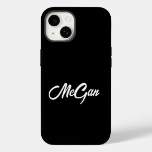 Modernster Name Minimal Monogramm Schwarz. Case-Mate iPhone 14 Hülle