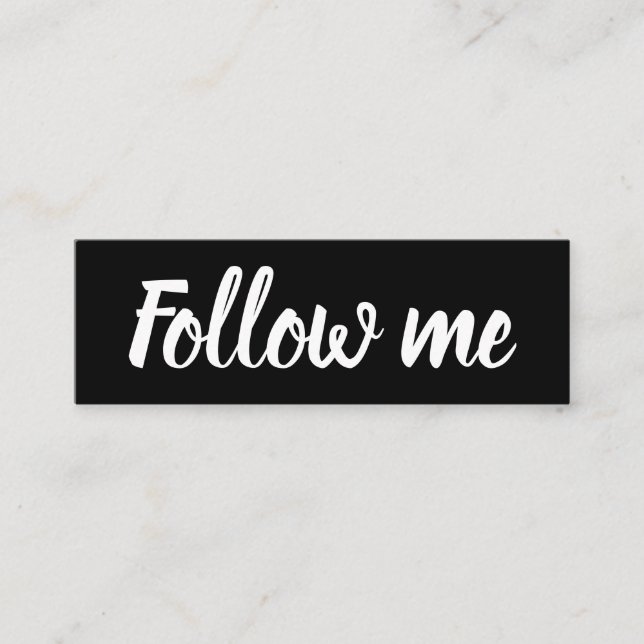 Modernstes Schwarz-Weiß-System der sozialen Medien Mini Visitenkarte (Vorderseite)