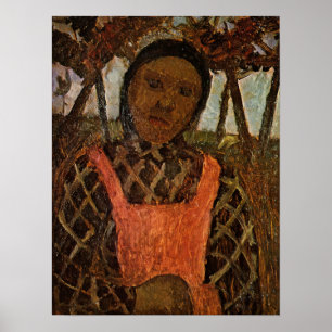 Modersohn-Becker - Bauernkind mit rosa Schürze Poster