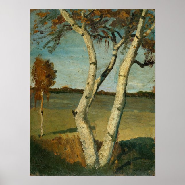 Modersohn-Becker - Birch und Landschaft mit zwei S Poster (Vorne)