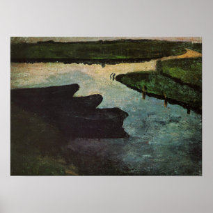 Modersohn-Becker - Marschkanal mit Torfkähnen Poster