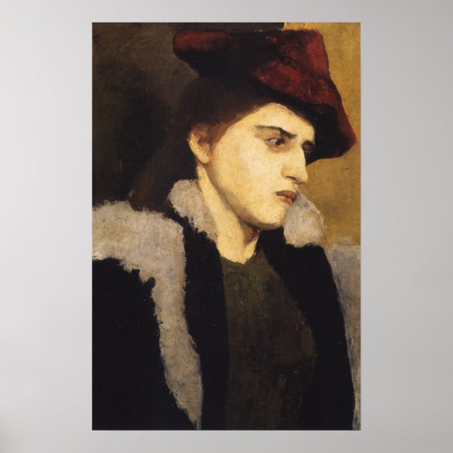 Modersohn-Becker - Portrait einer jungen Frau Poster (Vorne)