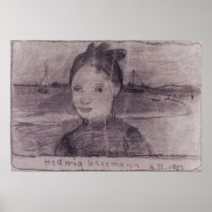 Modersohn-Becker - Porträt von Hedwig Hagemann Poster