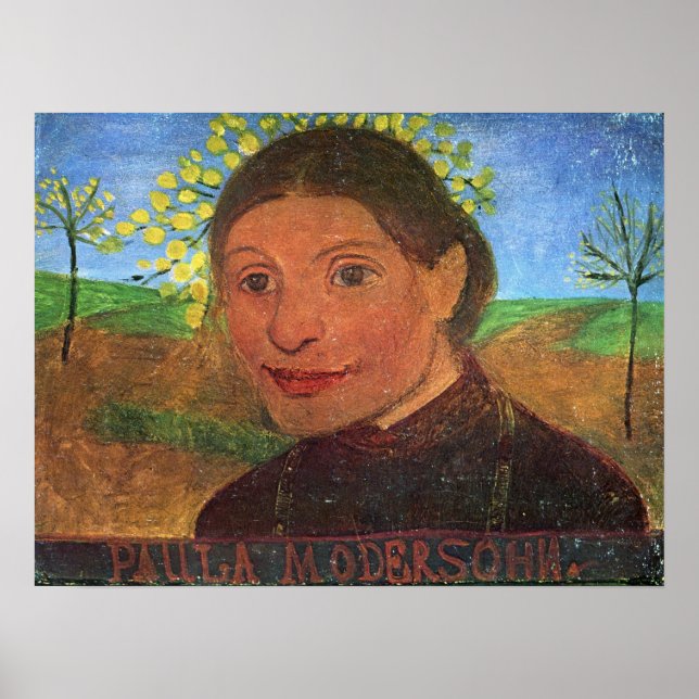 Modersohn-Becker - Selbstportrait, Vorderseite der Poster (Vorne)