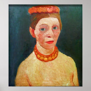 Modersohn-Becker - Selbstporträt mit Rot Poster