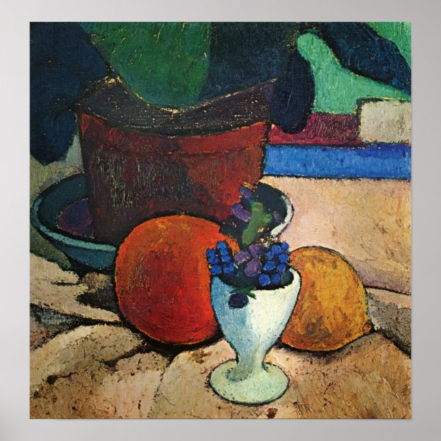 Modersohn Becker - Stillleben mit Pflanze Lemon Poster (Vorne)