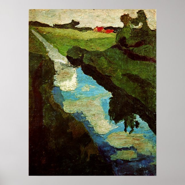 Modersohn-Becker - Torfgraben 1902 Poster (Vorne)