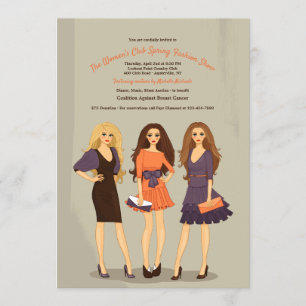 Modeschau modelliert Einladung