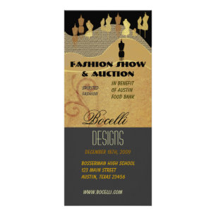 Modeschau u. Nutzen Werbekarte