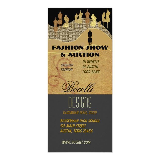 Modeschau u. Nutzen Werbekarte (Vorne)