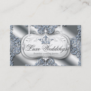 Modeschmuck Hochzeit Eleganter Crown Glitzer Visitenkarte