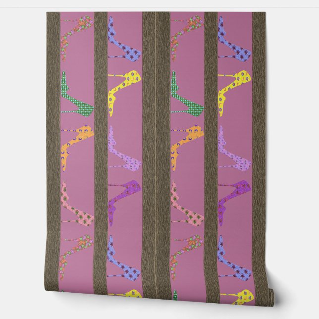 Modeschuhgehäuse Wallpaper Border BP Pink Tapete (Abrollen)