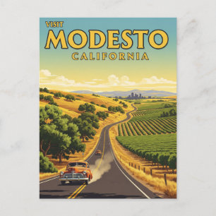 Modesto California Central Valley Postkarte