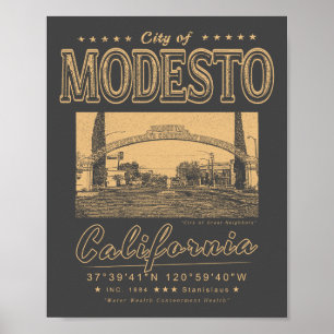MODESTO STANISLAUS KALIFORNIEN - MODESTO BOGEN POSTER