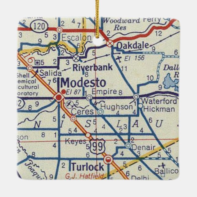 Modesto Vintage Karte Keramikornament (Rückseite)