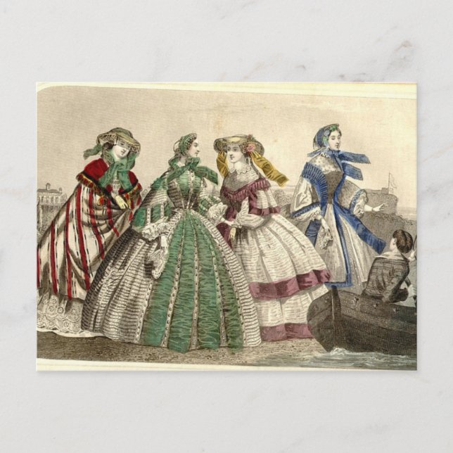Modetrends Juli 1859 Postkarte (Vorderseite)