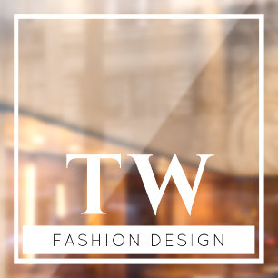 Modeunternehmen Schild Transparent Weiß