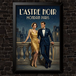 Modewerbung im Stil der 1920er Jahre Poster