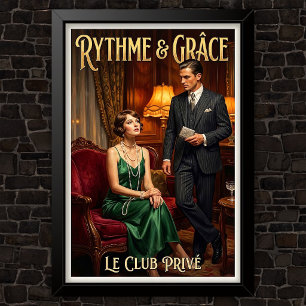 Modewerbung im Stil der 1920er Jahre Poster