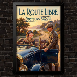 Modewerbung im Vintage-Stil der 1920er Jahre Poster