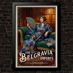 Modewerbung im Vintage-Stil der 1920er Jahre Poster