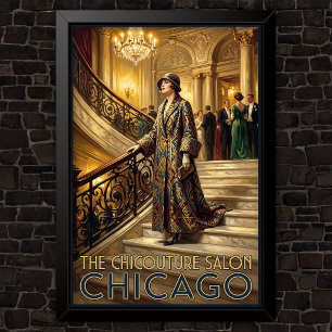 Modewerbung im Vintage-Stil der 1920er Jahre Poster