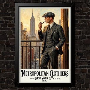 Modewerbung im Vintage-Stil der 1920er Jahre Poster