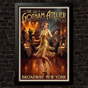 Modewerbung im Vintage-Stil der 1920er Jahre Poster