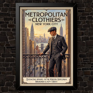 Modewerbung im Vintage-Stil der 1920er Jahre Poster
