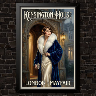 Modewerbung im Vintage-Stil der 1920er Jahre Poster