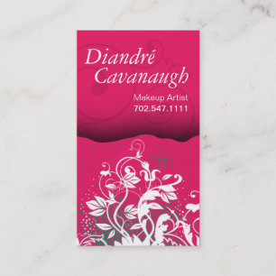 Modgrunge-Blumenmake-upkünstlerschablone Visitenkarte