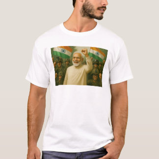 Modi führt Indien mit Stärke T-Shirt
