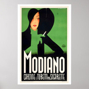 Modiano von Robert Bereny Vintage Art Deco Plakat