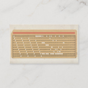 Modifizieren Sie diese Vintage-Computer-Lochkarte Visitenkarte