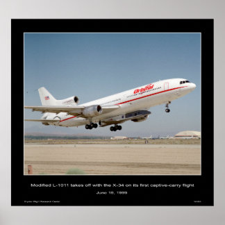 Modifizierte L-1011 startet mit der X-34 Poster