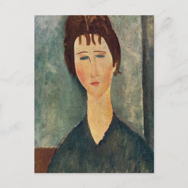 Modigliani Amedeo Portrait Postkarte (Vorderseite)