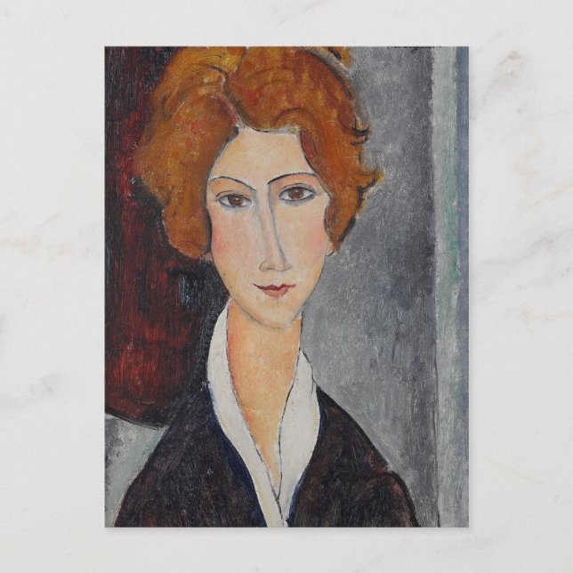 Modigliani Amedeo Portrait Postkarte (Vorderseite)