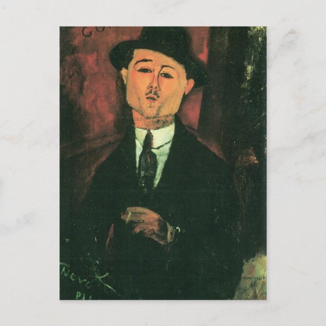 Modigliani Amedeo Portrait Postkarte (Vorderseite)