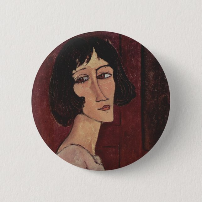 Modigliani Amedeo Porträt Button (Vorderseite)