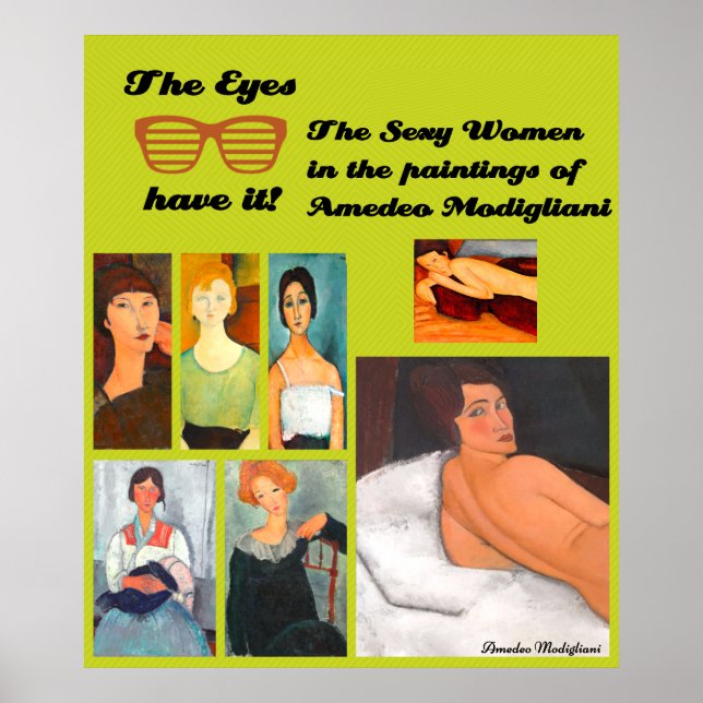 Modigliani Art Collage Poster (Vorne)