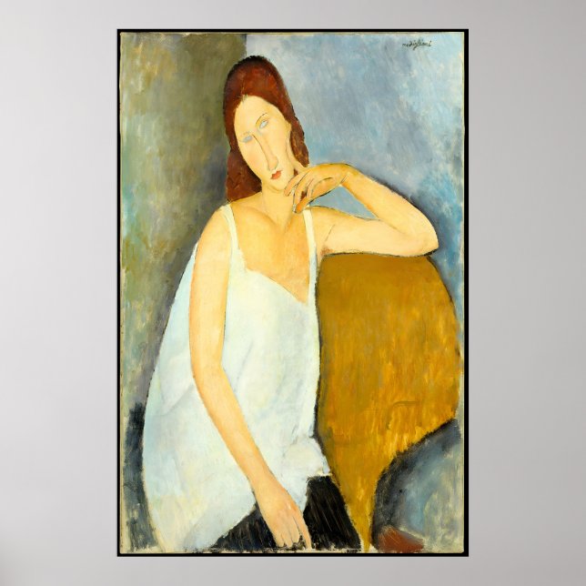 Modigliani Frau mit rotem Haar Druck Modernismus Poster (Vorne)